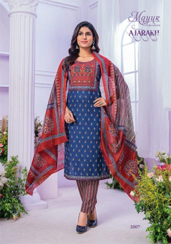 Mayur Ajarakh Vol 2 Cotton Printed Kurti Bottom With Dupatta